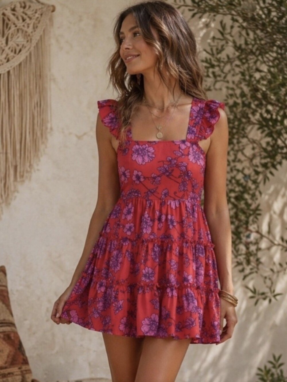 B.O.G. Collective / Band of Gypsies Floral Mini Dress. Size small